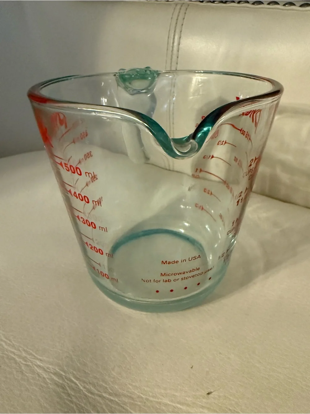 Vintage Pyrex 2 Cup Clear Glass Measuring Cup With Metric Measures